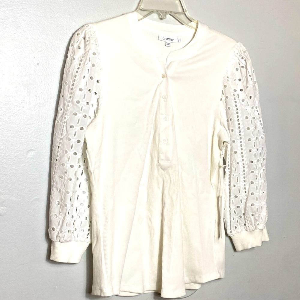 Chico's Knit 3/4 top size M